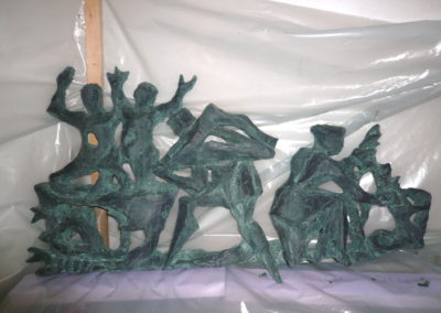 Pour Valentin Carron: réplique de sculpture, bronze.