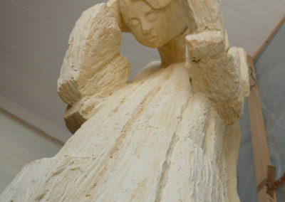 Pour Valentin Carron: réplique de sculpture, bois.
